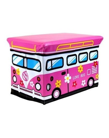 Pixnor Estilo Bus Niños De Los Niños Plegables De La Caja De Almacenaje Del Asiento Pop Up Toy Chest (color Al Azar) - Envío Gra