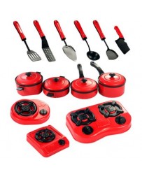 Set de 9 Utensilios de Cocina para Niño Duola-Rojo - Envío Gratuito