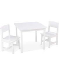 Set mesa y 2 sillas de madera color blanco KidKraft