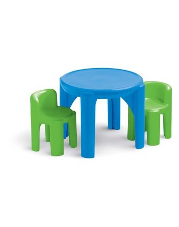 MESA REDONDA Y 2 SILLAS PLASTICO INFANTILES LITTLE TIKES NIÑO. - Envío Gratuito