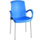 Silla Diplastica Monaco con Brazos Elegante-Azul - Envío Gratuito