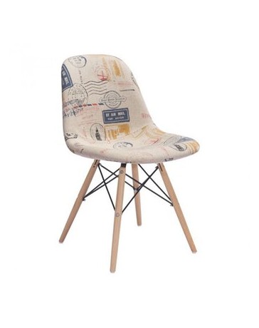 Silla marca Zuo modelo Solo - estampado vintage , 100508 - Envío Gratuito