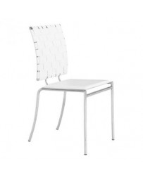 Silla marca Zuo modelo Criss Cross - blanco  333011 - Envío Gratuito