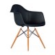 Silla de Comedor Vitrozi Replica Eames Woody Brazo-Negro - Envío Gratuito