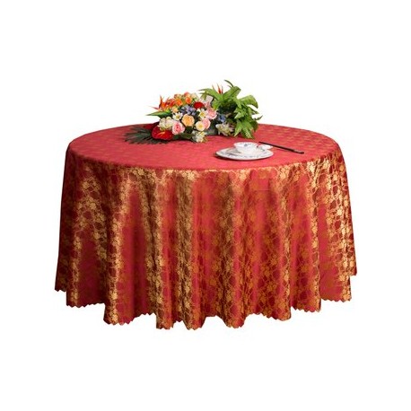 Mesa De Comedor Bodas Banquetes Hoteles Accesorios De Mesa Manteles Redondos 220 * 220CM (Rojo) - Envío Gratuito