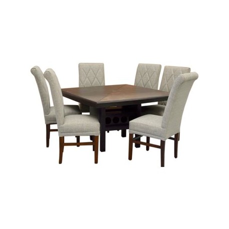 Comedor Lyris 6 Sillas Afelpadas Fabou Muebles - Envío Gratuito