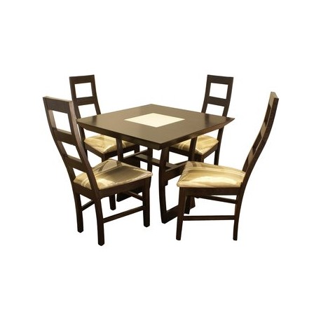 Comedor Contemporaneo Circe 4 Sillas Fabou Muebles - Envío Gratuito