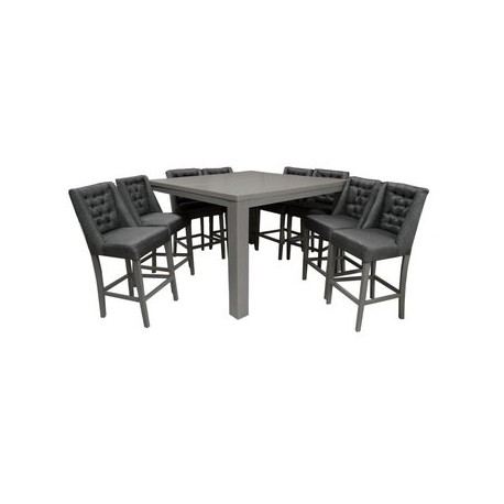 Comedor Zeus 8 Bancos Capitonados Fabou Muebles - Envío Gratuito