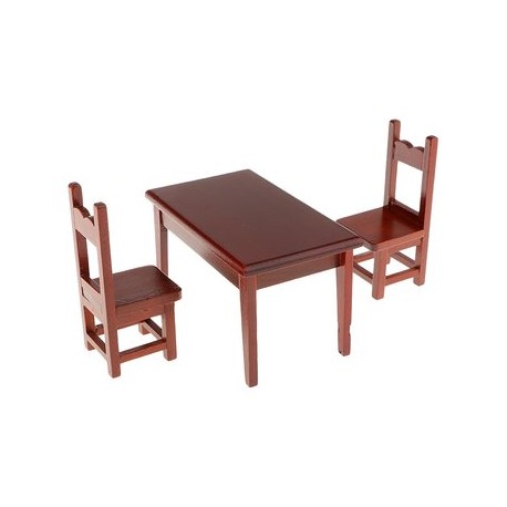 MagiDeal 01,12 Establecer La Casa De Muñecas Muebles En Miniatura De Comedor De Madera Silla De Mesa De Café - Envío Gratuito