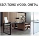 Escritorio Wood, Cristal Beyond Design - Envío Gratuito