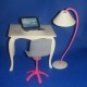 MagiDeal 4pcs / Set Accs Lámpara De Mesa Silla De Oficina Pc De 29cm Muñecas Barbie Color Al Azar - Envío Gratuito