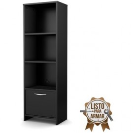 Librero CREA Muebles LC9ng Esencial-Negro