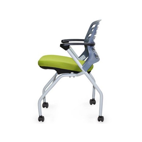 Silla de Oficina Ika - Apilable con Ruedas Verde - Envío Gratuito