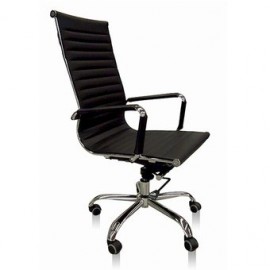 Sillón Directivo en Curpiel Negro Mod. A05 - Envío Gratuito