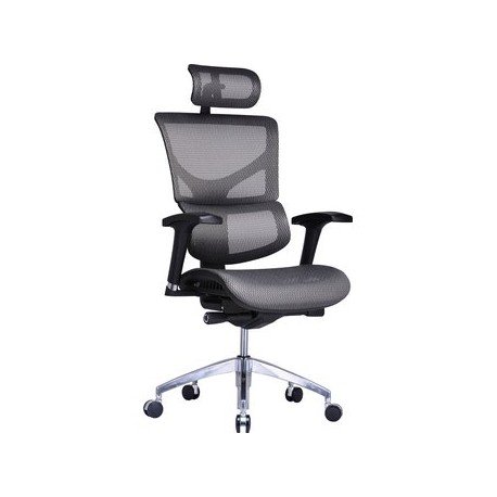 Silla de Oficina Yves - Ejecutiva Ergonómica - Gris - Envío Gratuito