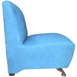 Sillón Indivudial, Vintage Home Designe, Europe, Tapizado Suede- Azul Turquesa - Envío Gratuito