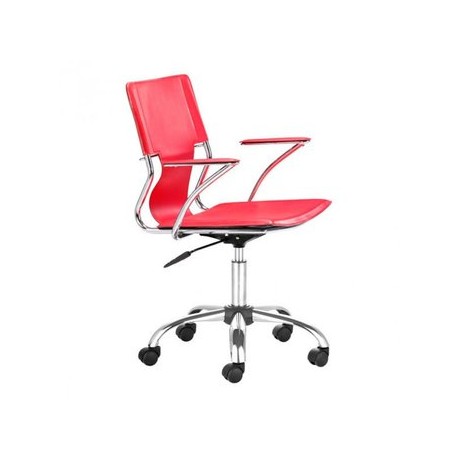 Silla de oficina marca Zuo modelo Trafico - roja , 205184 - Envío Gratuito