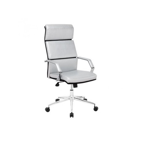 Silla de oficina marca Zuo modelo Lider Pro - plateada / 205312 - Envío Gratuito