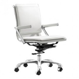 Silla de oficina marca Zuo modelo Lider Plus - blanca / 215214 - Envío Gratuito