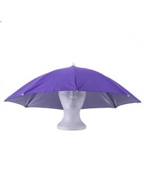 Eb Plomo Y Plata Cinta Elástica Sombrero Soleado Paraguas-Púrpura