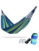 Hamaca 200x80cm Sola Persona Al Aire Libre Camping Ocio Cuelga Cama Viajes De Camping Swing-Rayas Azules - Envío Gratuito