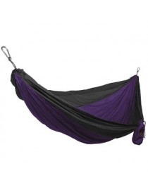 Hamaca Individual de tela de paracaídas Nylon Color Morado oscuro/negro - Envío Gratuito