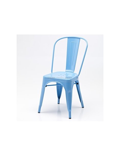 Silla Estilo Tolix Azul Gloss - Envío Gratuito