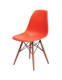 Silla de Comedor Vitrozi Replica Eames Woody-Roja - Envío Gratuito