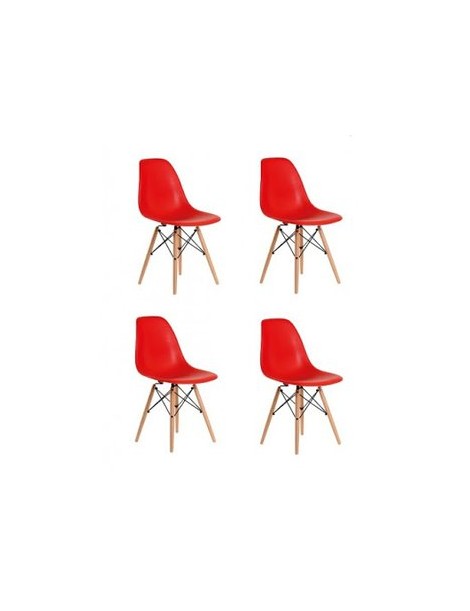 Silla Vitrozi Niños KIT DE 4 SILLAS Rojo - Envío Gratuito