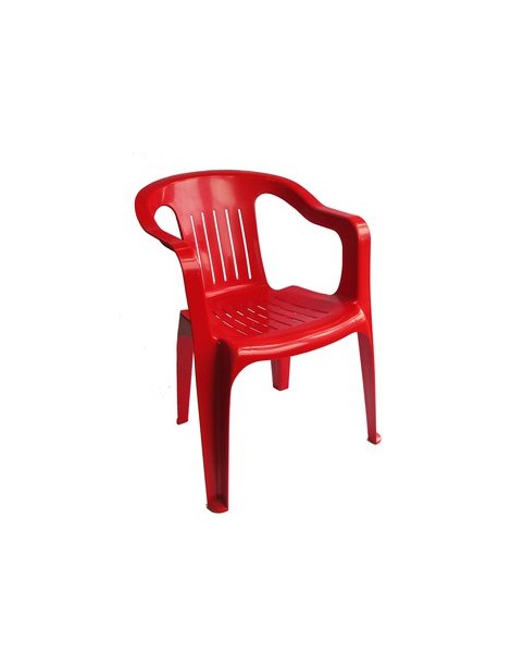 Silla Diplastica Brexia para Jardín-Rojo - Envío Gratuito