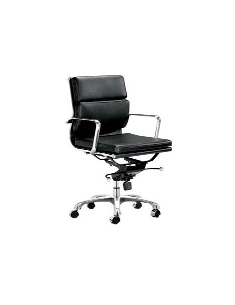 Silla De Oficina Mobilier Réplica Soft Pad Low Back-Negro - Envío Gratuito