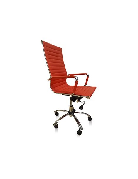 Sillón Directivo en Curpiel Rojo Mod. A05 - Envío Gratuito