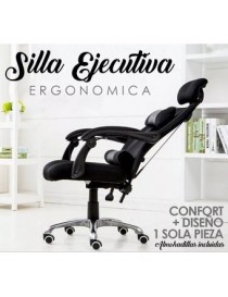 Sillon Ejecutivo Respaldo Alto En Malla Ajustable Base Cromo - Envío Gratuito