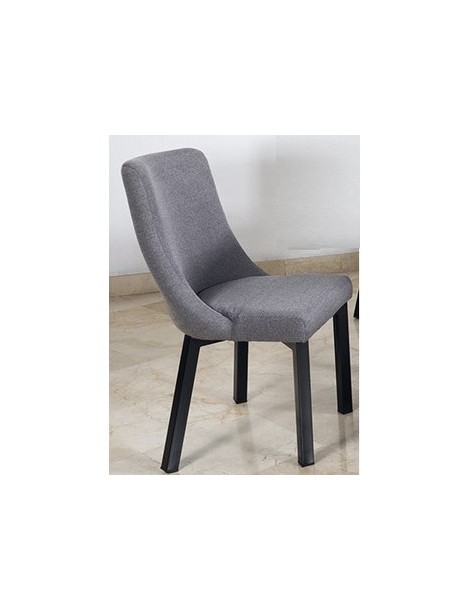 Silla Para Comedor DIMMSA SAVONA Acero Pintado Tapizado En Tela - Gris Oxford - Envío Gratuito