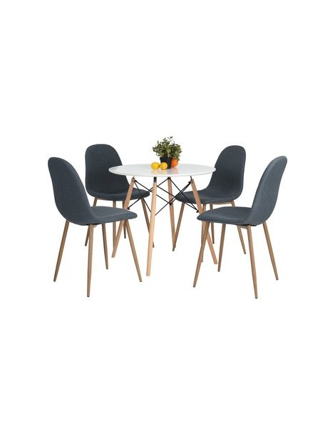 Sillas Para Comedor Estilo Charlton 4 Piezas Color Azul - Muebilia - Envío Gratuito