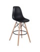 2 Bancos Altos Réplica Eames Negro - Muebilia - Envío Gratuito