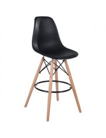 2 Bancos Altos Réplica Eames Negro - Muebilia