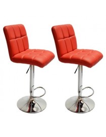 Set de 2 Bancos para Barra Portrading 335b-Rojo