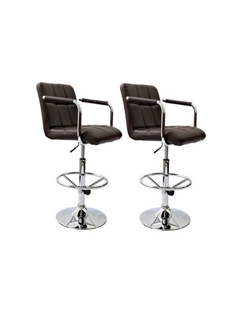 Set de 2 Bancos para Barra Portrading 335F-Chocolate - Envío Gratuito