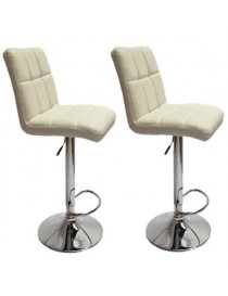 Set de 2 Bancos para Barra Portrading 335b-Blanco