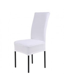 MagiDeal Cubierta De Comedor Spandex Taburete Silla Funda De Poliéster De Color Sólido Blanco - Envío Gratuito