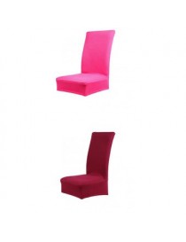 Silla Cubierta Funda De Poliéster De Color Rosa Roja mas Sólido Taburete Silla De Comedor Del Spandex - Envío Gratuito