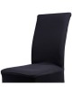 MagiDeal Color Sólido De La Cubierta De Comedor Spandex Taburete Silla Funda De Poliéster Suave Negro - Envío Gratuito