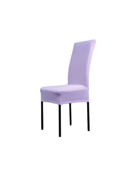 MagiDeal Sólido Taburete Silla De Comedor Del Spandex Cubierta De Funda De Poliéster De Color Violeta - Envío Gratuito