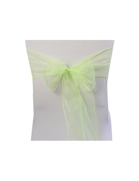 Generic 1pcs Greenyellow Organza Cubierta De La Silla Sash Arco Para El Banquete De Boda Del - Envío Gratuito