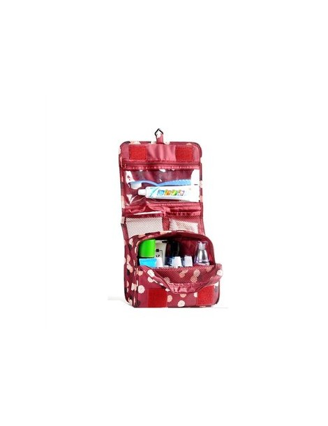 Pixnor Portable Colgante A Prueba De Agua De Lavado Neceser Bolsa De Viaje Cosméticos Bolsa Bolsa Organizador (rojo De Vino) - E