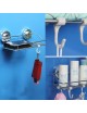 Cuarto de baño de succión Cup Hook Rack de almacenamiento, de acero inoxidable Ventosas de vacío Ventana Hook Toilet Paper - Env