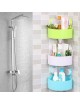 ER Cuarto de baño de plástico Corner Rack de almacenamiento Organizador Ducha Plataforma ventosa Verde - Envío Gratuito