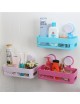 Pixnor Plástico Copa De Succión De Baño Cocina Esquina De Almacenamiento En Rack Organizador Shower Shelf (Rose Red) - Envío Gra