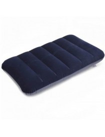 Flocking Inflatable Pillow Cushion Camping Travel Outdoor Office Plane Hotel Portable Folding Dark Blue